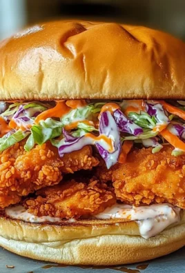 Crispy Buffalo Chicken Sandwich with Ranch Slaw