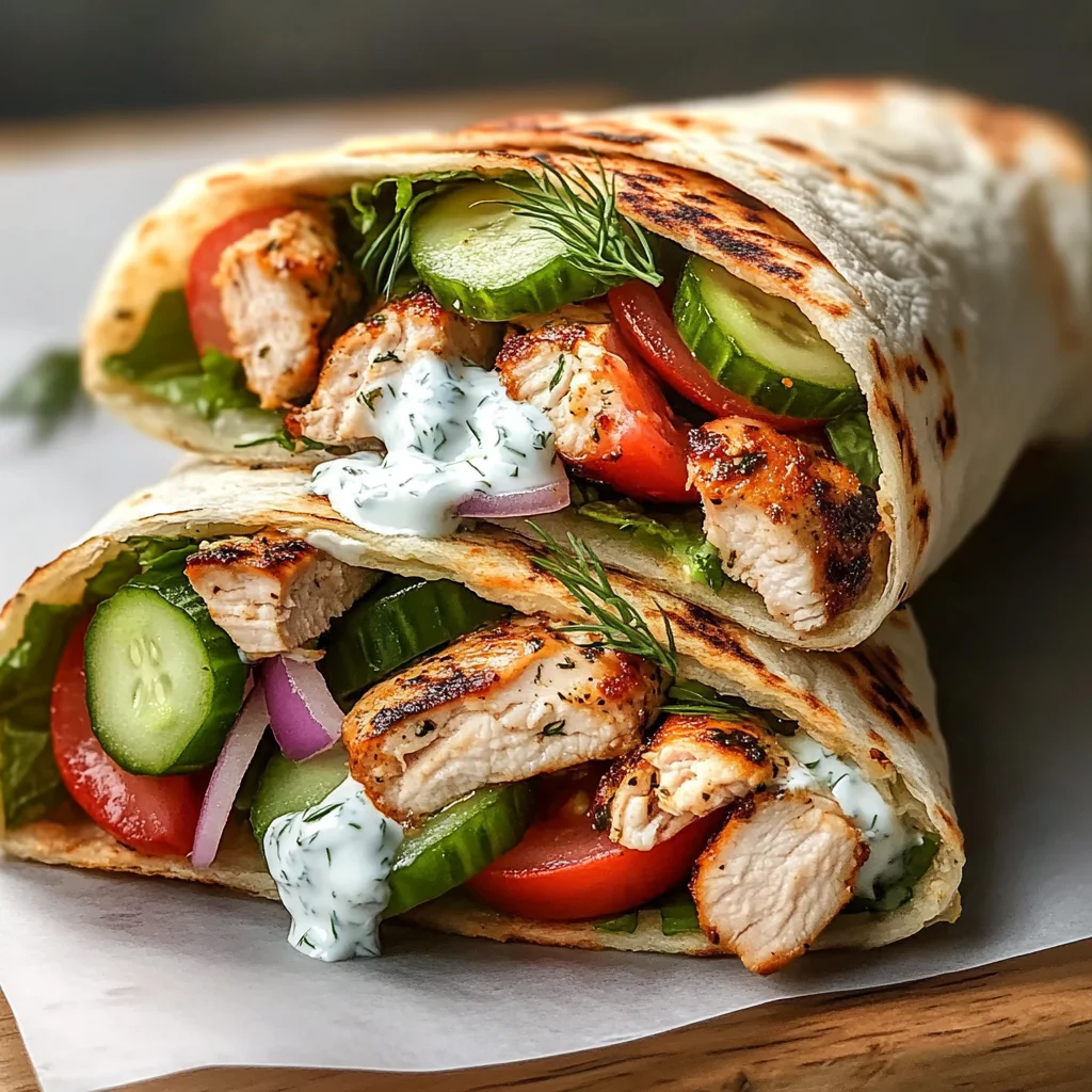 Greek Chicken Wraps
