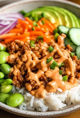Ground Turkey Rice Bowls with Bang Bang Sauce