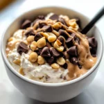 Healthy Cottage Cheese Snickers Bowl {High Protein}