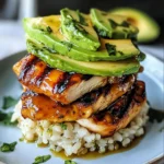Honey Lime Chicken & Avocado Rice Stack for Easy Meal Prep