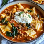 One Pot Lasagna Soup