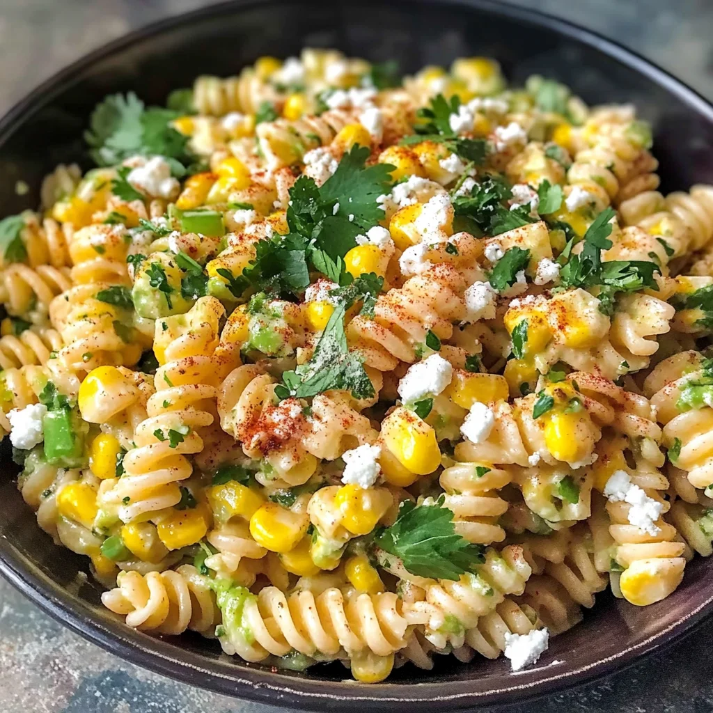 Perfect Mexican Street Corn Pasta Salad - homefoodkitchen