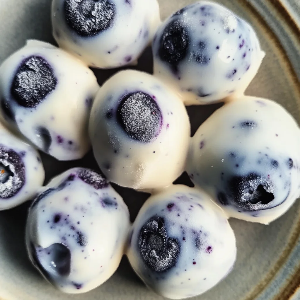 Quick Frozen Greek Yogurt Blueberry Bites