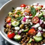 Simple Mediterranean Lentil Salad - theamazingfood