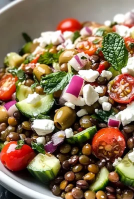 Simple Mediterranean Lentil Salad - theamazingfood