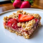 Strawberry Oatmeal Crumble Bars