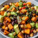 Sweet Potato, Black Bean, and Chickpea Salad