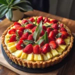 Tarte aux fraises et sauge ananas