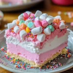 Bubblegum Cloud Slice Dessert: A Sweet Indulgence