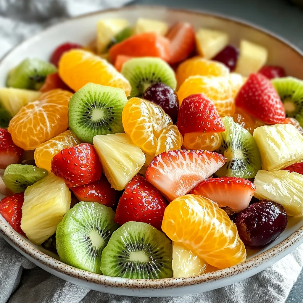 Delicious Easter Fruit Salad with Peach Pie Filling
