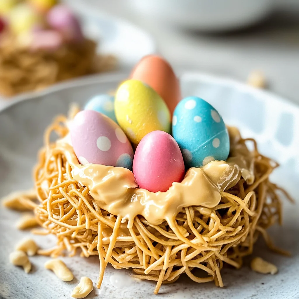 Easter Egg Peanut Butter Haystacks
