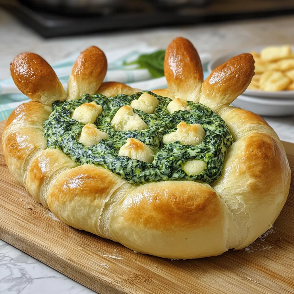 Festive Easter Bunny Spinach Dip