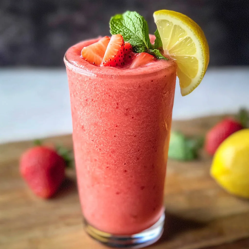 Frozen strawberry lemonade