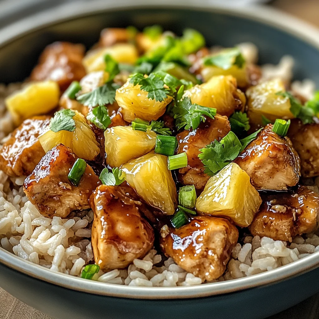 Honey Garlic Pineapple Chicken Bowl: A Tropical Delight!