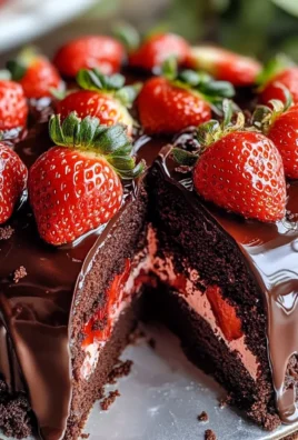 Indulgent Strawberry Chocolate Shell Cake That Wows Every Time