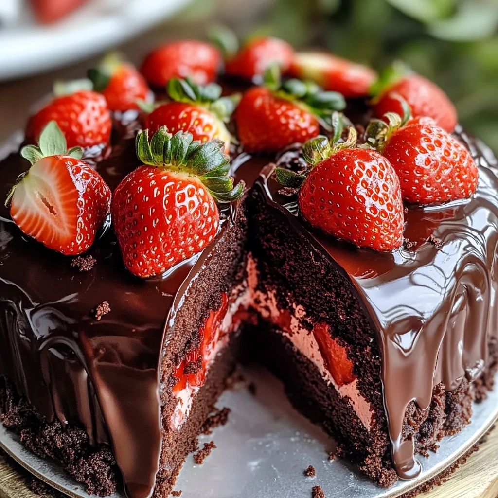 Indulgent Strawberry Chocolate Shell Cake That Wows Every Time