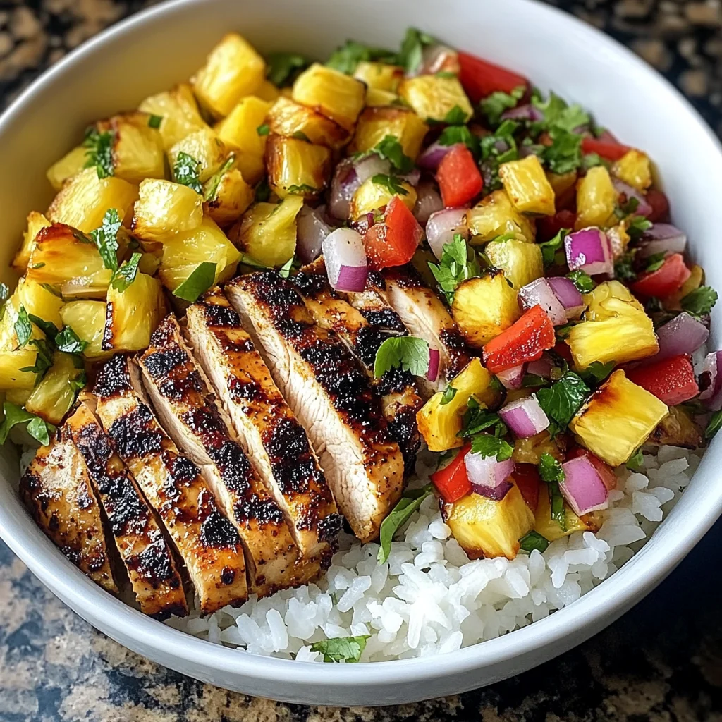 Jerk Chicken Bowl with Pineapple Salsa