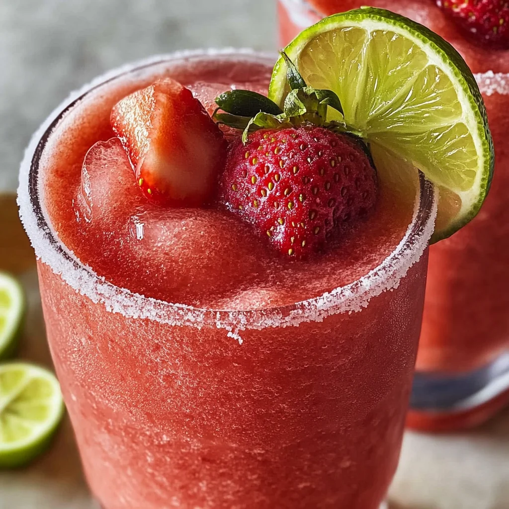 Nonalcoholic Strawberry Margaritas