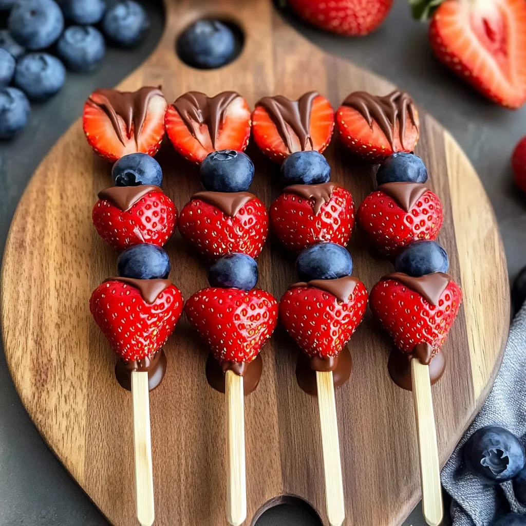 Quick Valentine and Day Fruit Skewers
