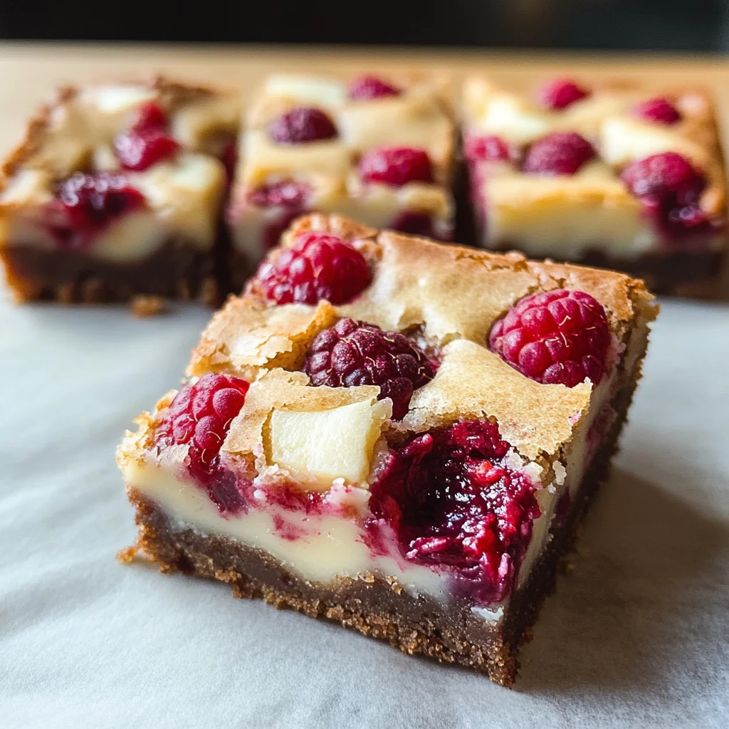 Raspberry White Chocolate Brownies (Blondies)