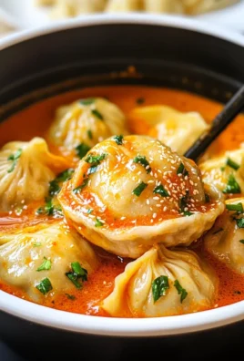 Soup Dumplings in Creamy Gochujang Sauce