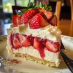 Strawberry Shortcake Cheesecake with White Chocolate Layers