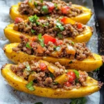 Stuffed Plantains (Canoas de Platanos)