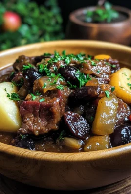 beef Stew with Turkey Bacon, Apples, and Prunes