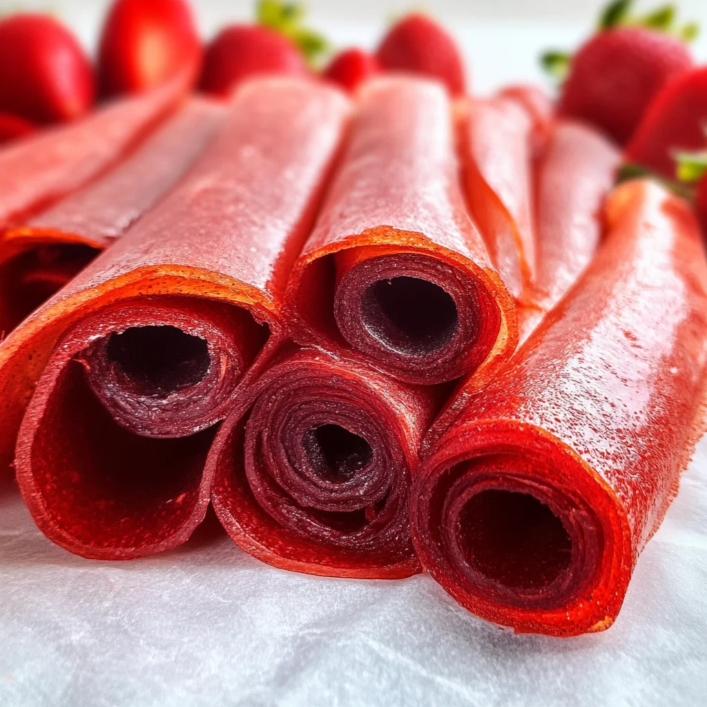 3-Ingredient Homemade Strawberry Fruit Roll-Ups