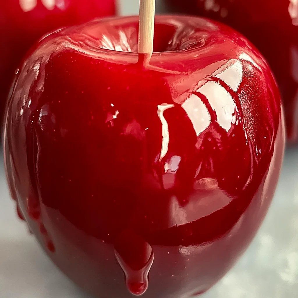 Classic Red Candy Apples: Old-Fashioned Fair Treat!