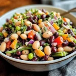 Five Bean Salad with Garlicky Mustard Dressing Recipe