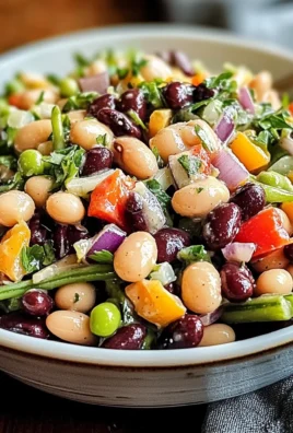 Five Bean Salad with Garlicky Mustard Dressing Recipe