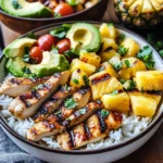 Grilled Chicken and Pineapple Bowls with Coconut Rice Recipe