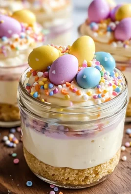 Mini Easter Cheesecake Jars - A Cute, No-Bake Spring Dessert