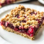 Raspberry Bars with Oatmeal Crumble Topping