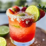 Strawberry Lime Mocktail Margarita