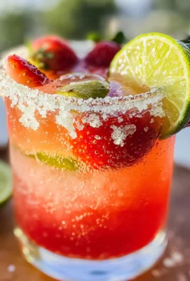 Strawberry Lime Mocktail Margarita