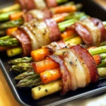 Turkey Bacon Wrapped Vegetables with Sweet Maple Glaze Magic